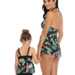 Mommy and Me  2 Piece Floral Green Tankini