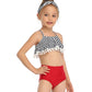 Mommy and Me 2 Piece Bikini Red/White Swimsuit