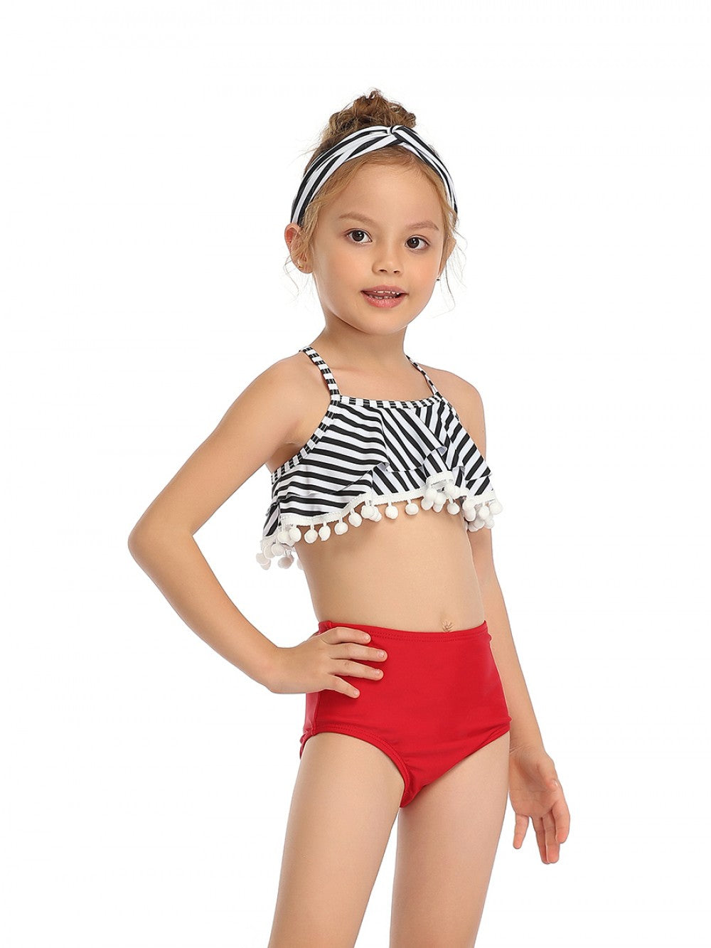 Mommy and Me 2 Piece Bikini Red/White Swimsuit