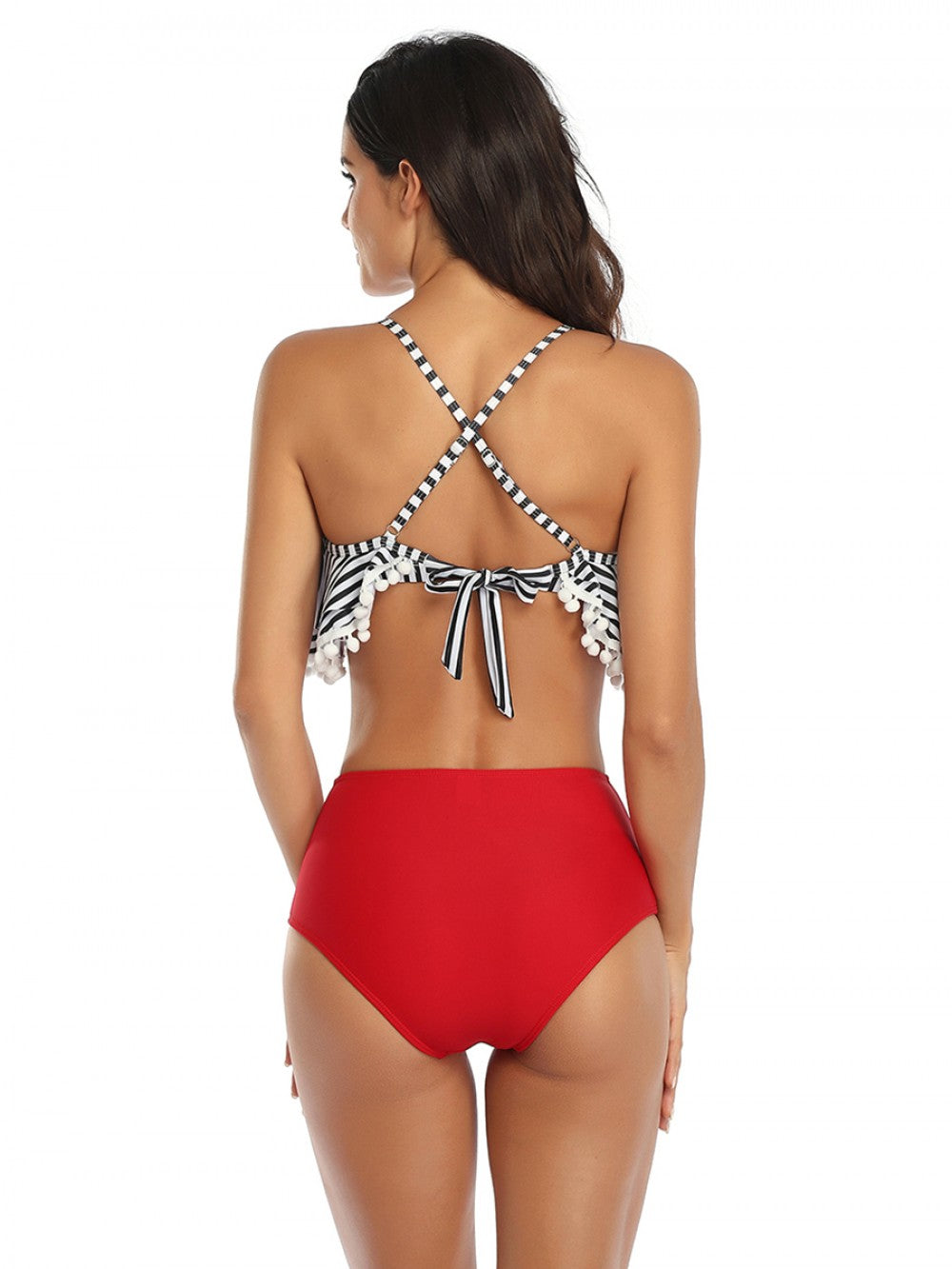 Mommy and Me 2 Piece Bikini Red/White Swimsuit