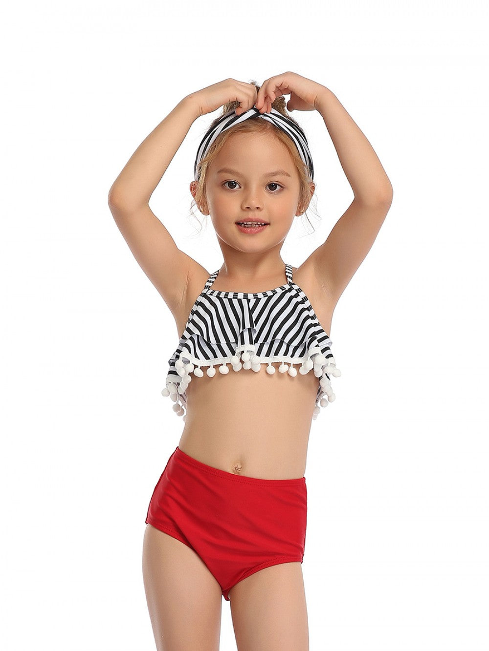 Mommy and Me 2 Piece Bikini Red/White Swimsuit