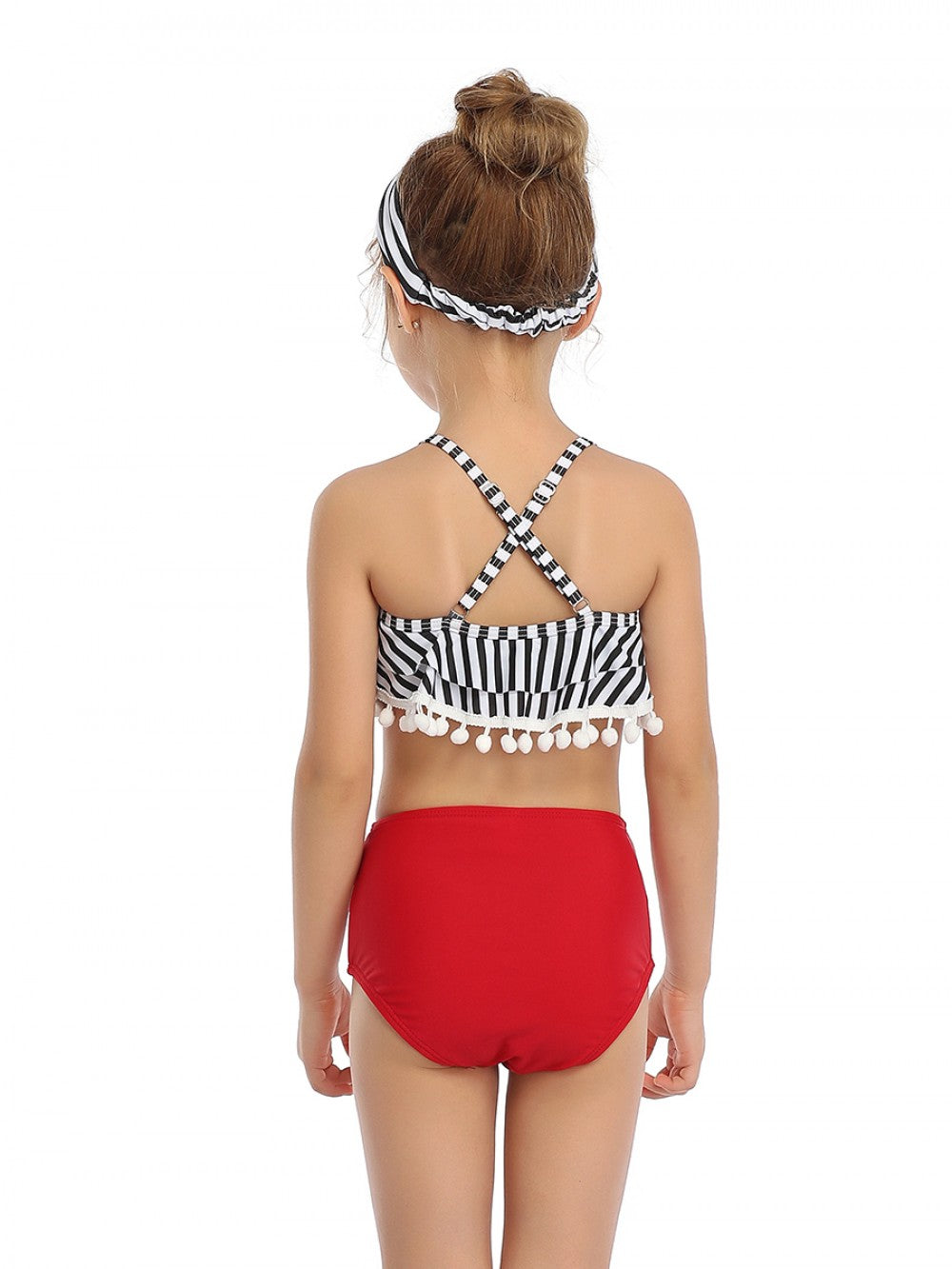 Mommy and Me 2 Piece Bikini Red/White Swimsuit