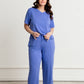 Women Modal Lounge Set – V-Neck Tee & Wide-Leg Pants Sage Green