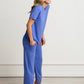 Women Modal Lounge Set – V-Neck Tee & Wide-Leg Pants Periwinkle