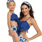 Mommy and Me 2 Piece Bikini Blue Swimsuit