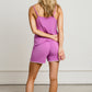 Embroidered Modal Cami & Shorts Set – Elegant Summer Pajamas