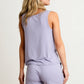 Women Modal Pajama Set-Shorts & Tank- Lavender