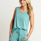 Women Modal Pajama Set-Shorts & Tank- Lavender