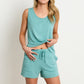 Women Modal Pajama Set-Shorts & Tank- Lavender