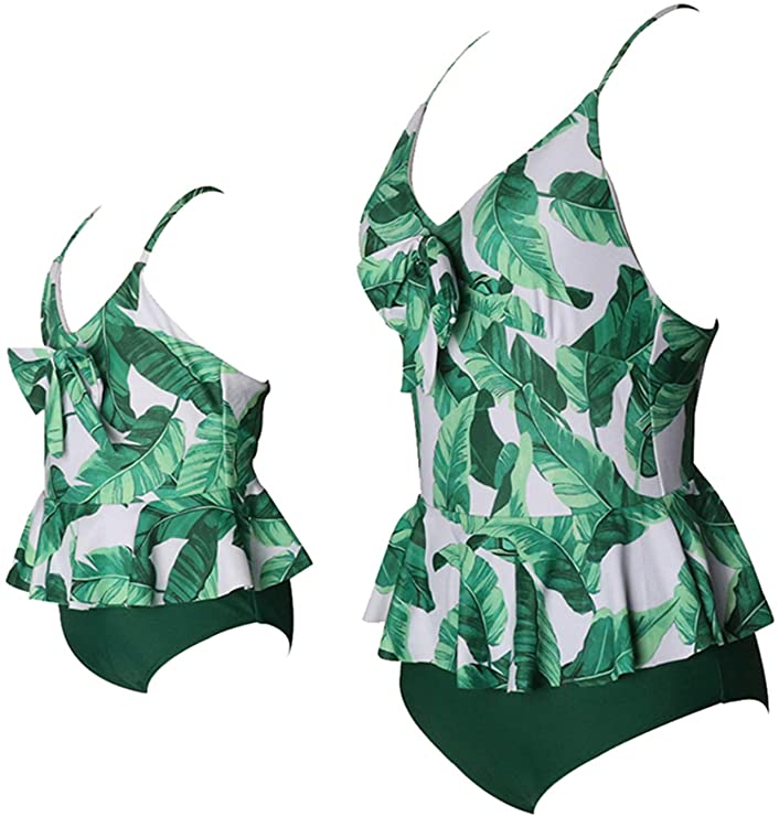 Mommy and Me One Piece Green Swimsuit