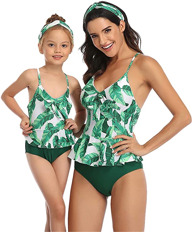 Mommy and Me One Piece Green Swimsuit