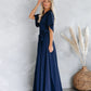 La Mere Wrap Women Navy Dress