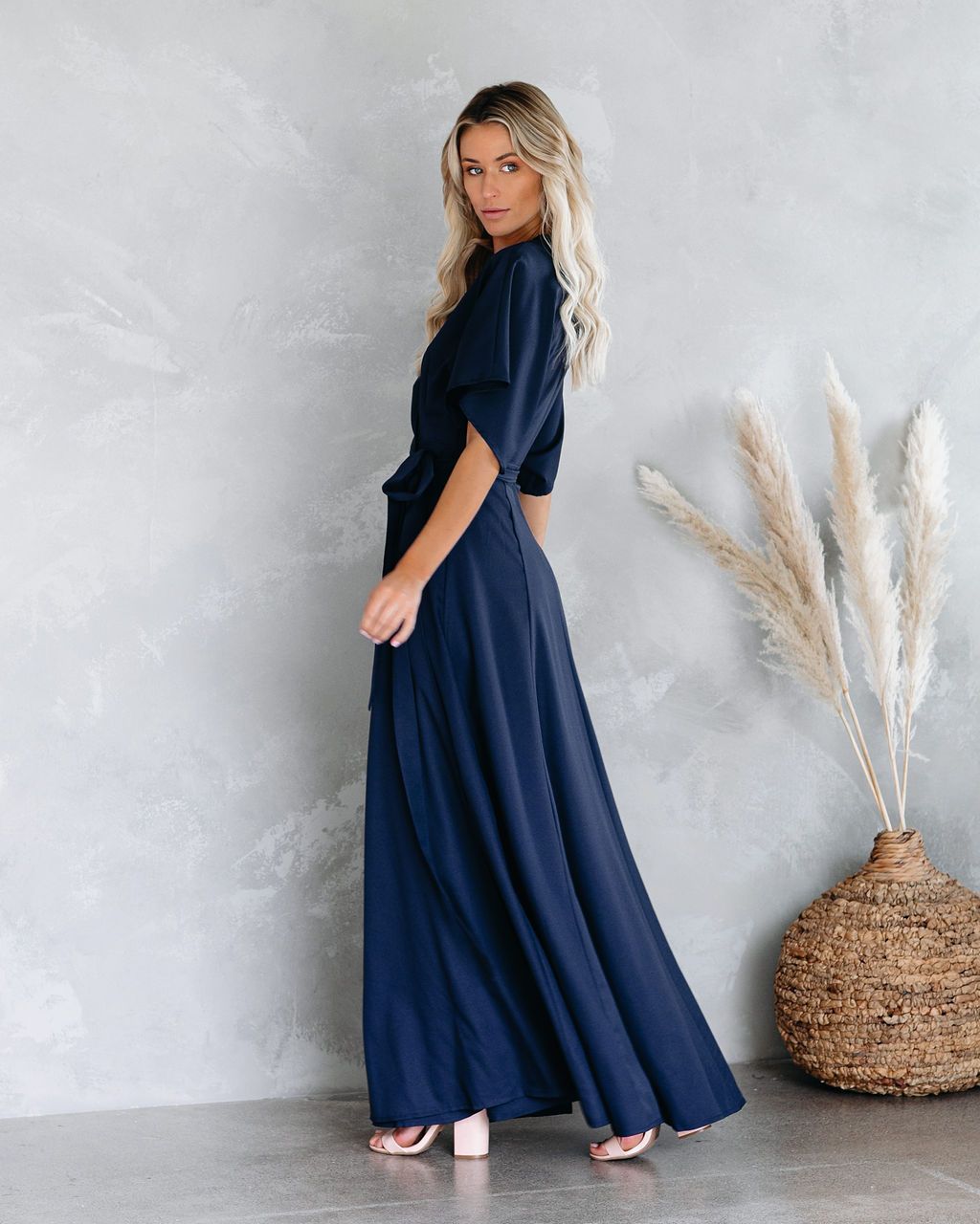 La Mere Wrap Women's Navy Dress La Mere Wrap Women's Navy Dress