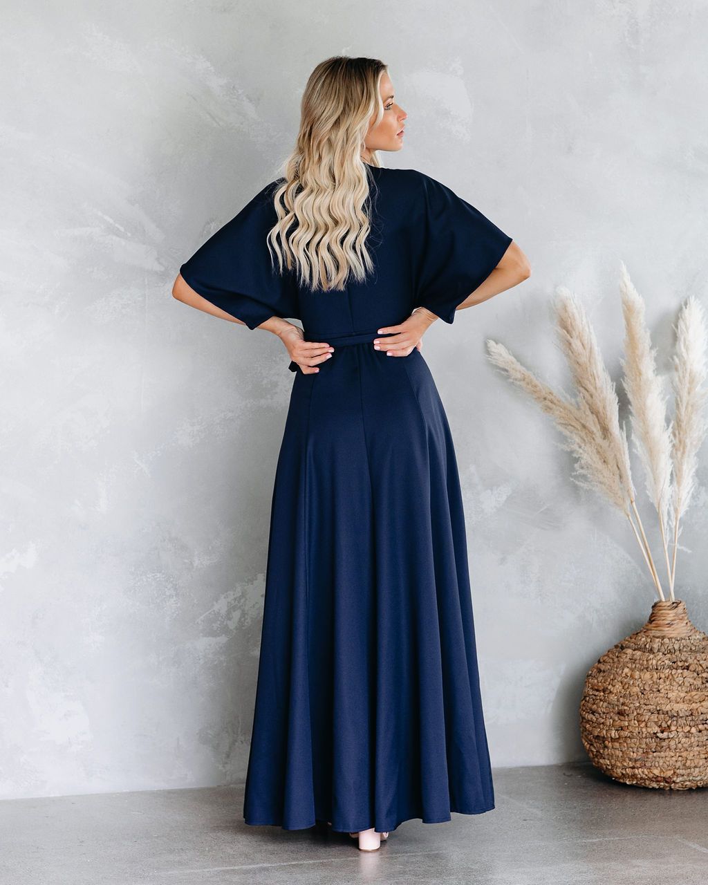 La Mere Wrap Women Navy Dress