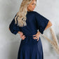 La Mere Wrap Women Navy Dress