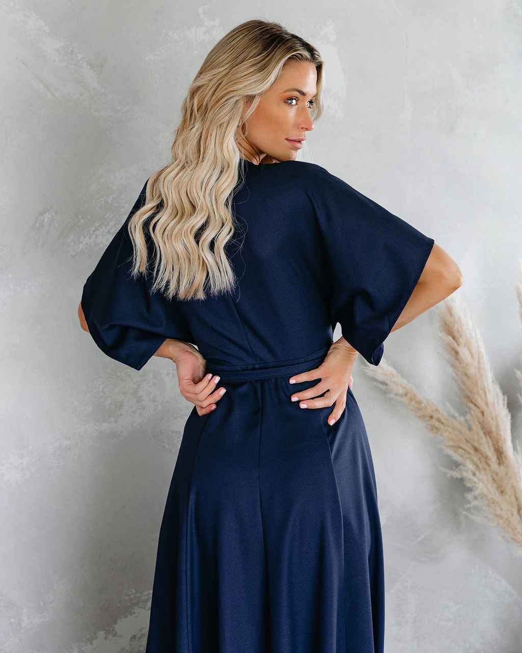 La Mere Wrap Women Navy Dress