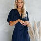 La Mere Wrap Women Navy Dress