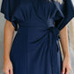 La Mere Wrap Women Navy Dress