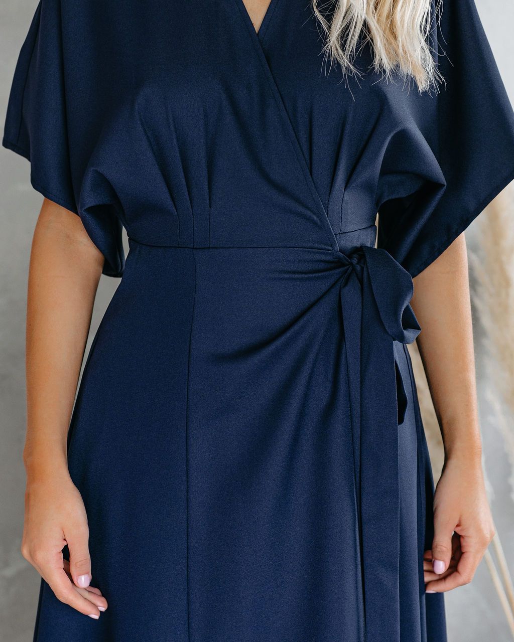 La Mere Wrap Women Navy Dress