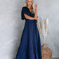 La Mere Wrap Women Navy Dress