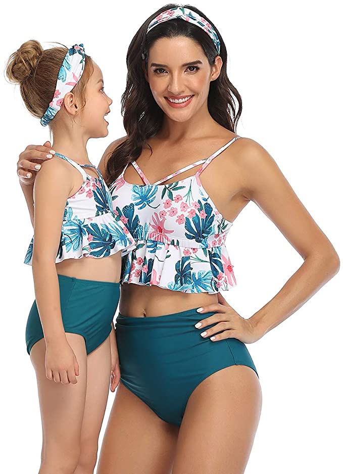 Mommy & Me Matching Floral 2 Piece Bikini Swimsuit