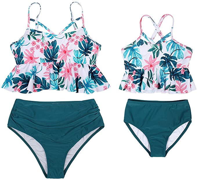 Mommy & Me Matching Floral 2 Piece Bikini Swimsuit