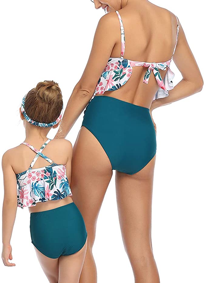 Mommy & Me Matching Floral 2 Piece Bikini Swimsuit