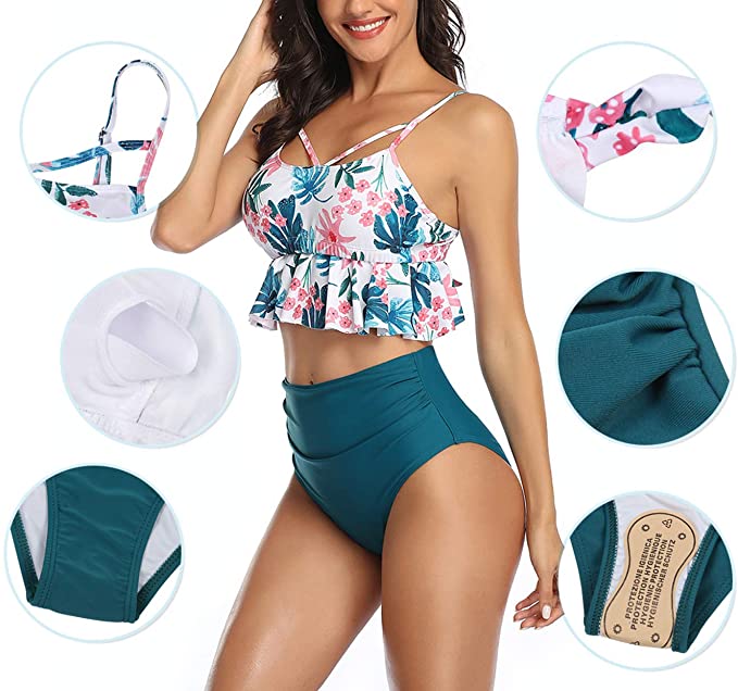 Mommy & Me Matching Floral 2 Piece Bikini Swimsuit