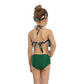 Mommy and Me 2 Piece Bikini Green Floral Swimsuit