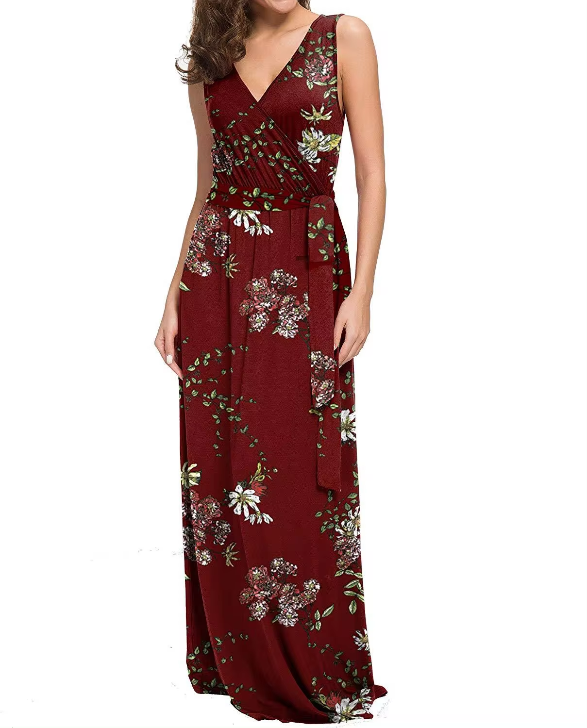 Sleeveless Women Floral Maxi Dress