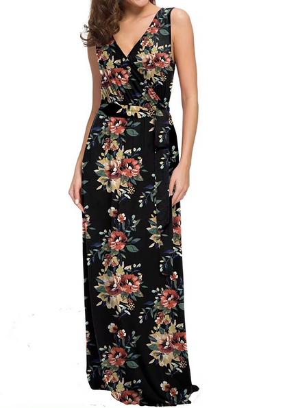 Sleeveless Women Floral Maxi Dress