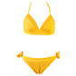 YELLOW HALTER TRIANGLE BIKINI