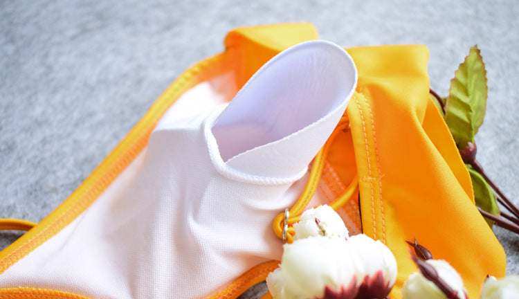 FLORAL YELLOW/WHITE RUFFLE BIKINI