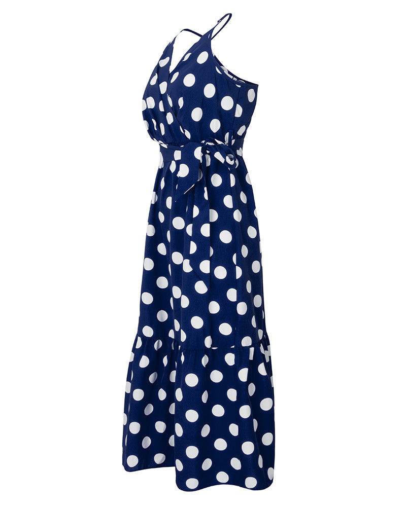 AMELLY POLKA DOT MIDI DRESS