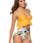 RUFFLE HIGH WAISTED V-NECK  BIKINI