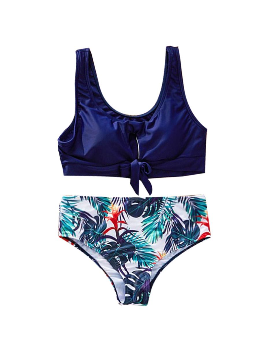 HIGH WAIST NAVY/BLUE BIKINI Mommy & Me Swimsuit