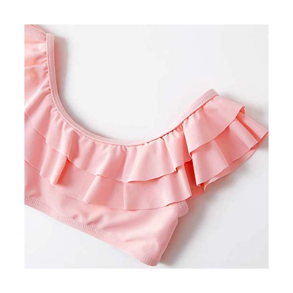 HIGH WAIST RUFFLE PINK BIKINI