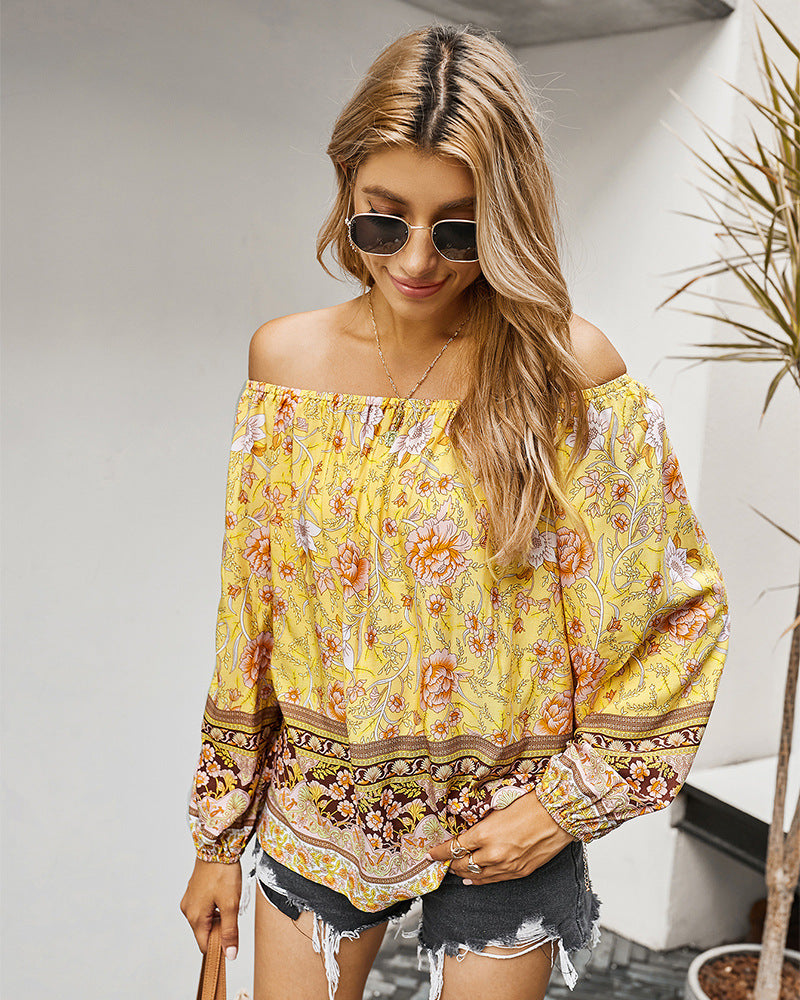 FLORAL LONG SLEEVE BLOUSE