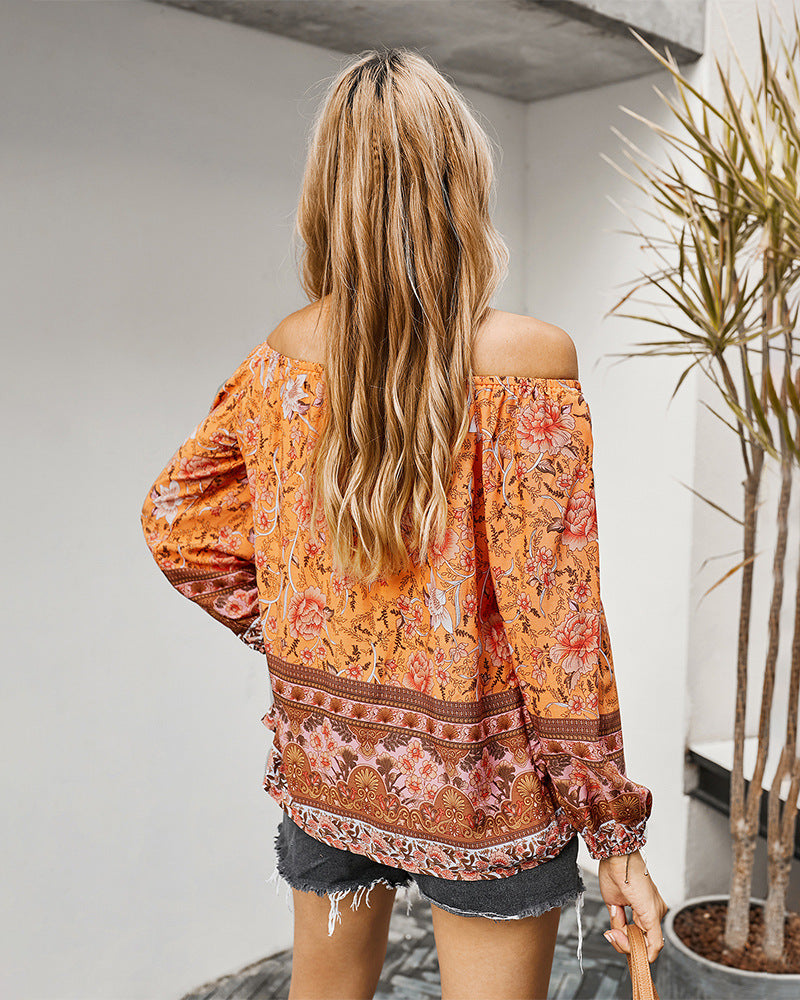 FLORAL LONG SLEEVE BLOUSE