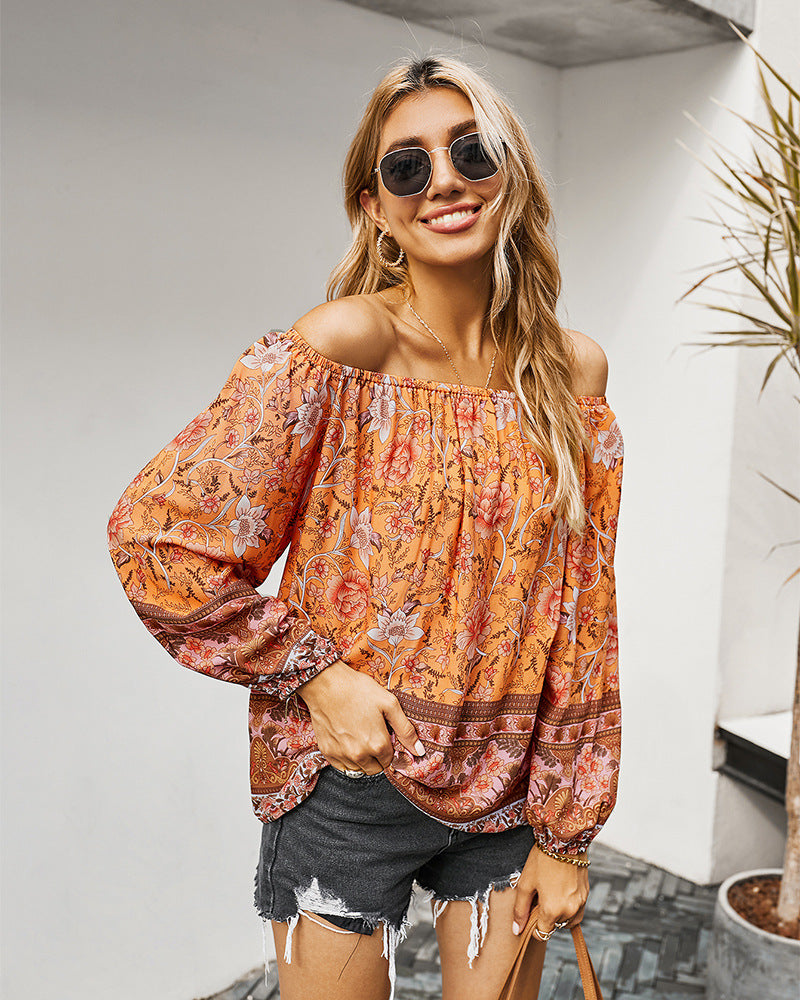 FLORAL LONG SLEEVE BLOUSE