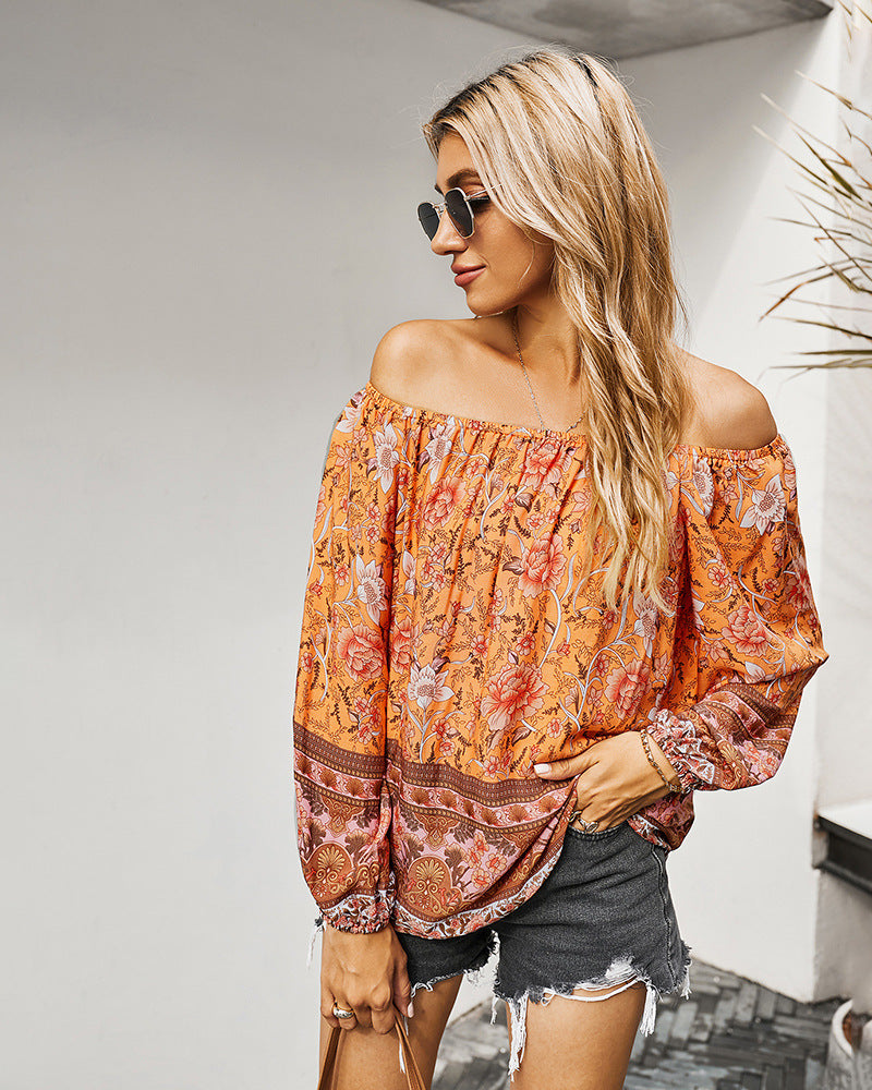 FLORAL LONG SLEEVE BLOUSE