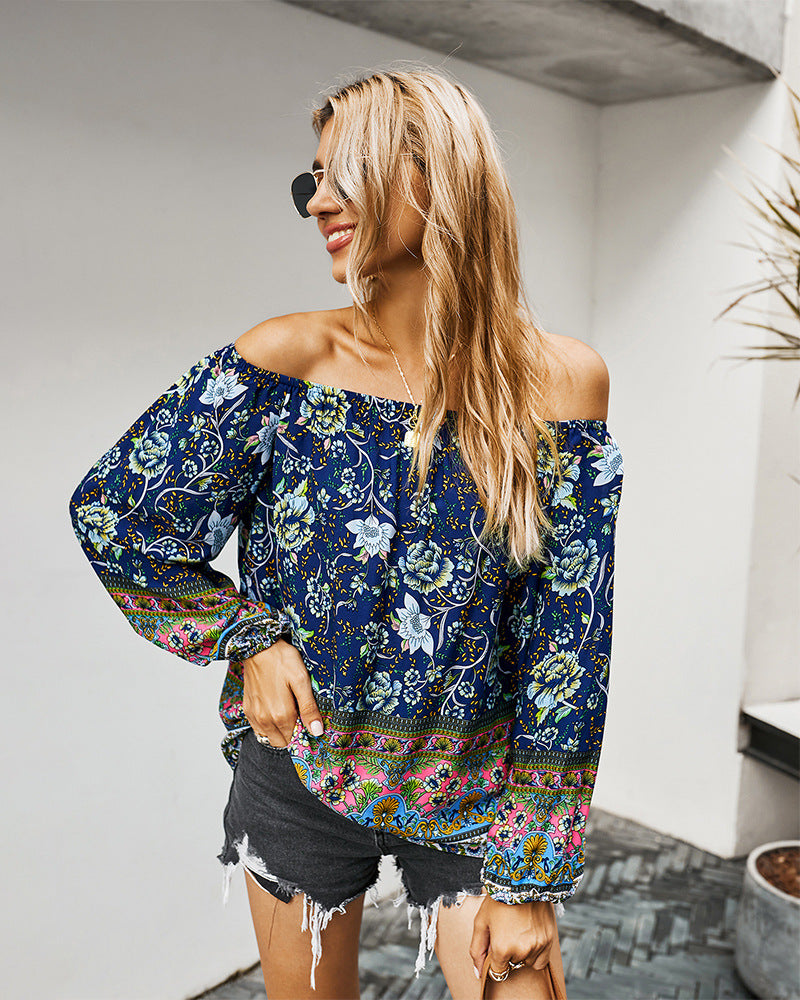 FLORAL LONG SLEEVE BLOUSE