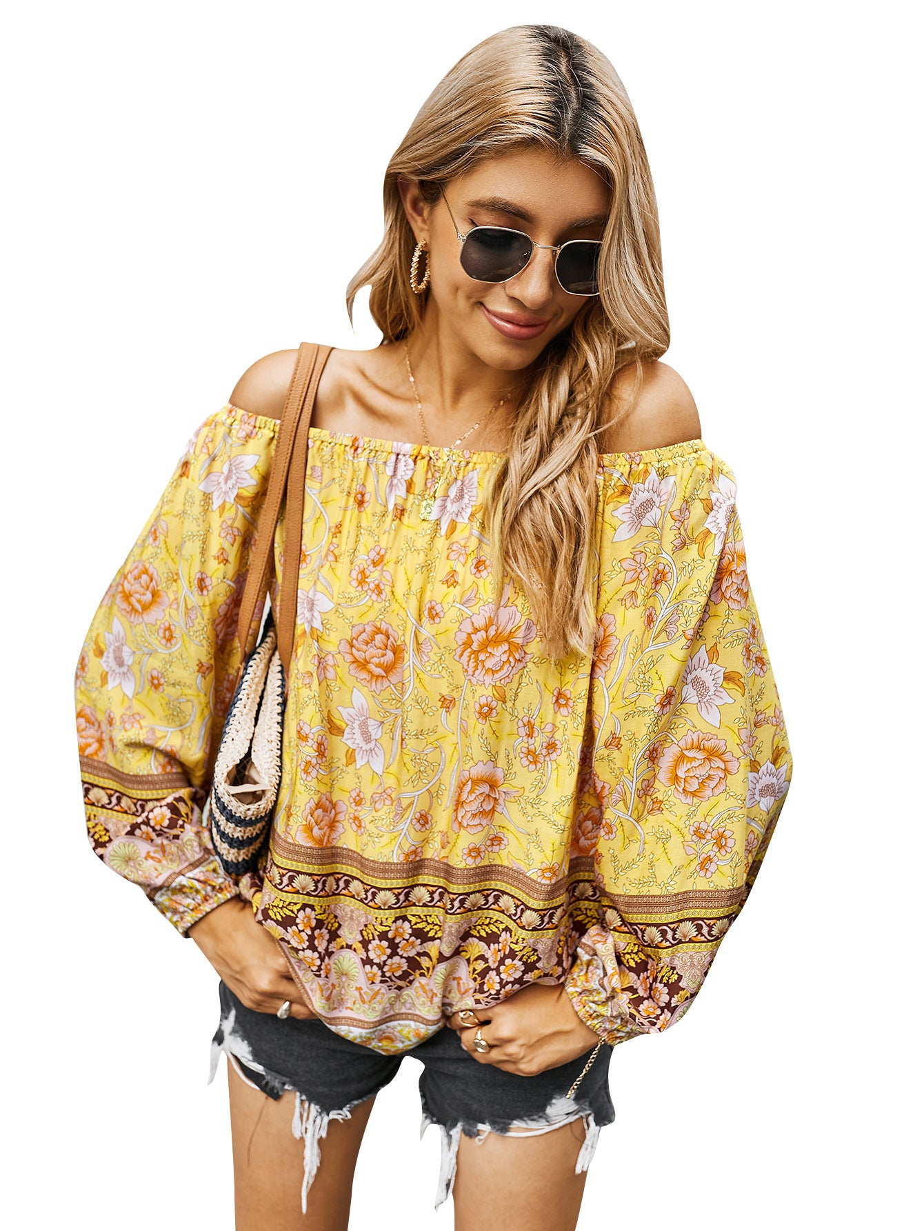 FLORAL LONG SLEEVE BLOUSE