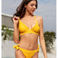 YELLOW HALTER TRIANGLE BIKINI