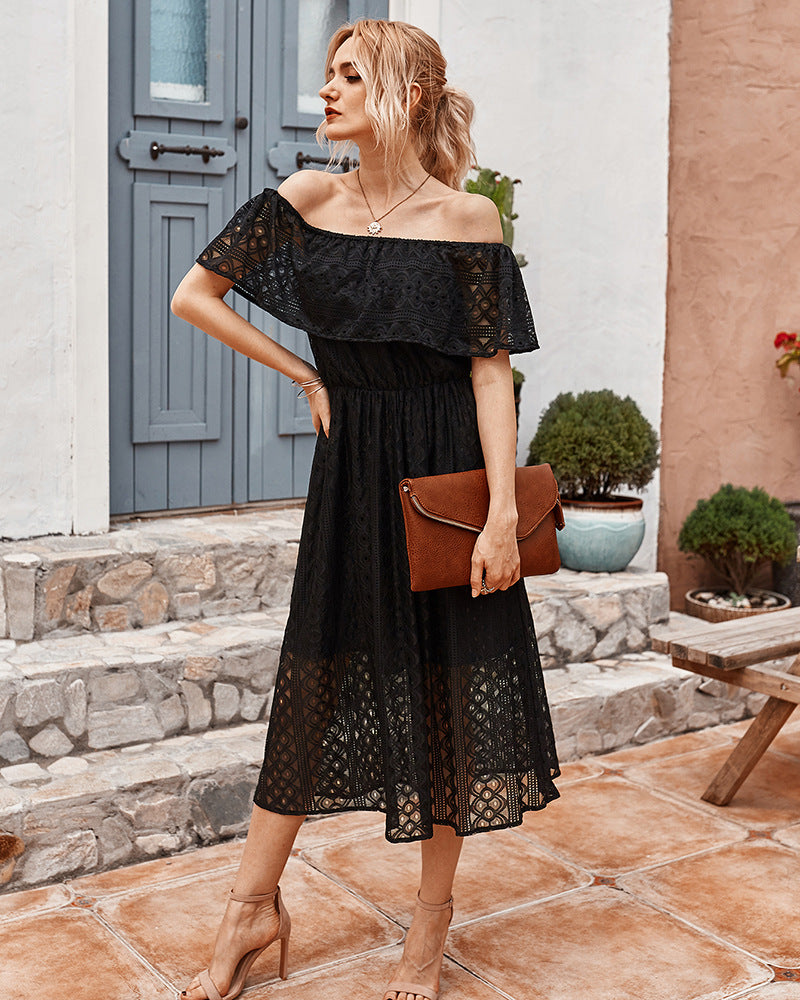 CARMEN LACE MIDI DRESS