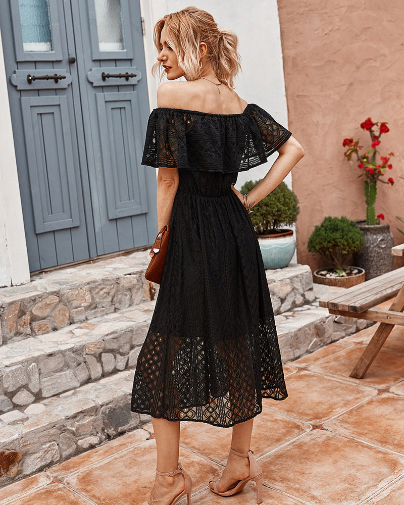 CARMEN LACE MIDI DRESS