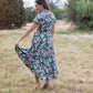 Mira Smoked Floral Midi Dress