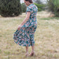 Mira Smoked Floral Midi Dress
