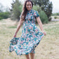 Mira Smoked Floral Midi Dress