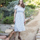 Ella Midi Blue Floral Dress